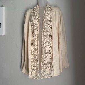Lucky Brand Boho Embroidered Cardigan | Medium
